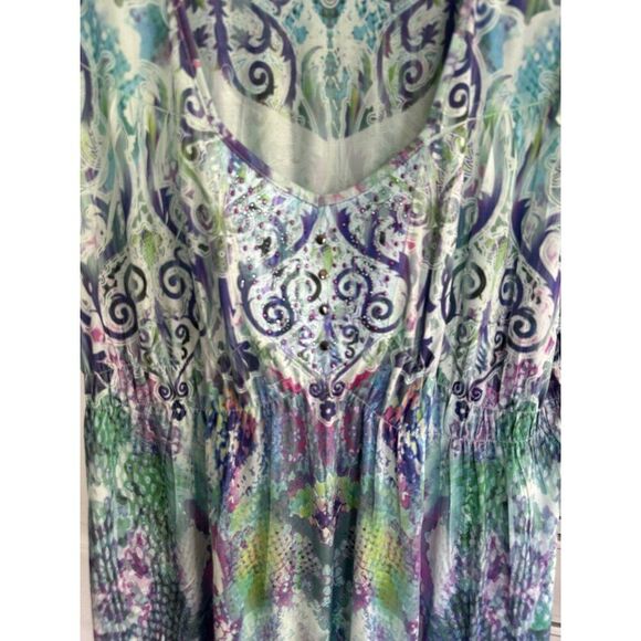 Apt 9 Women's Plus 2X Colorful Blouse Top Fairy Stretch - Picture 6 of 6